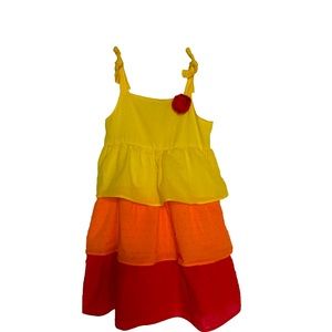 Penelope tricolor Tier textured dress